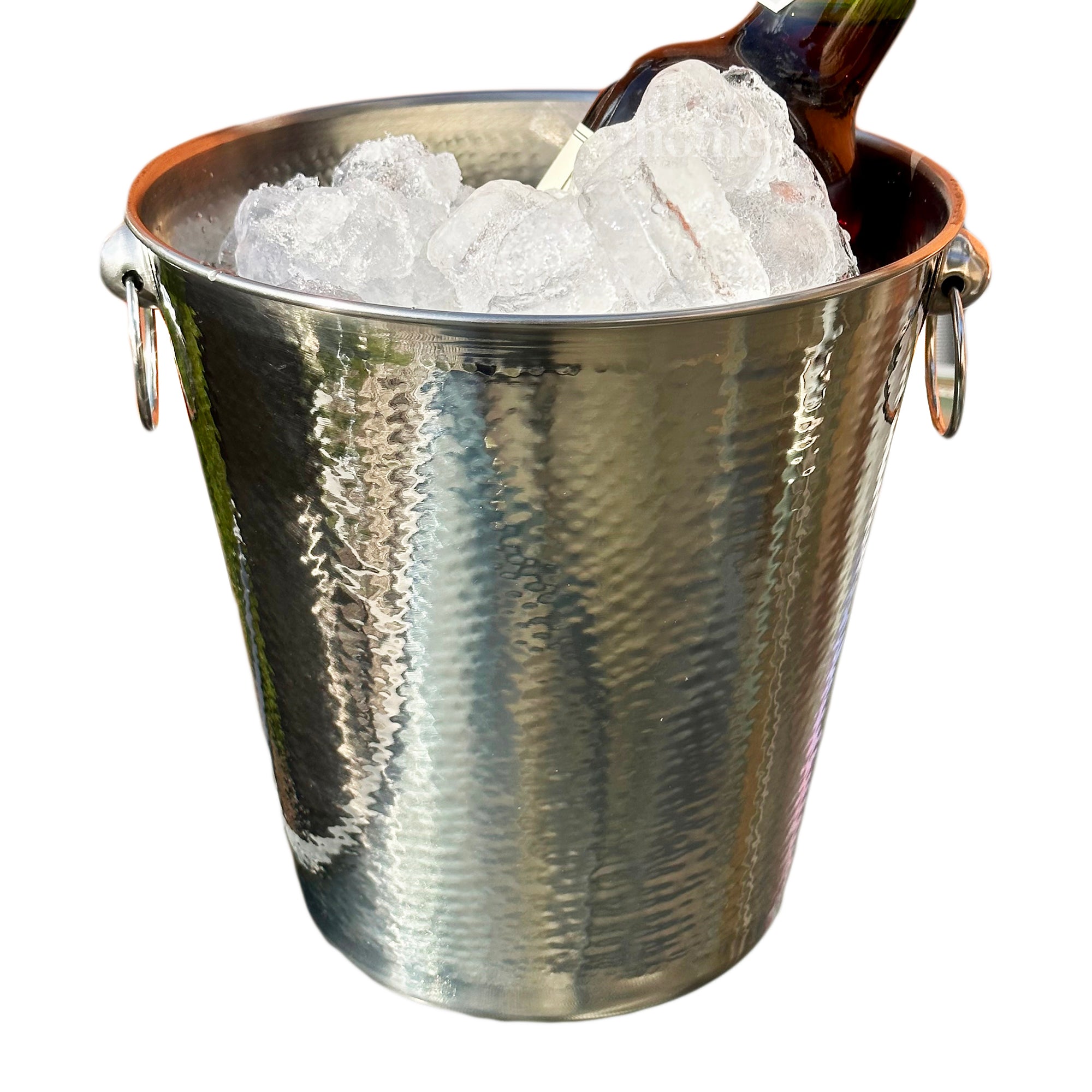 Champagnerkübel aus gehämmertem Edelstahl