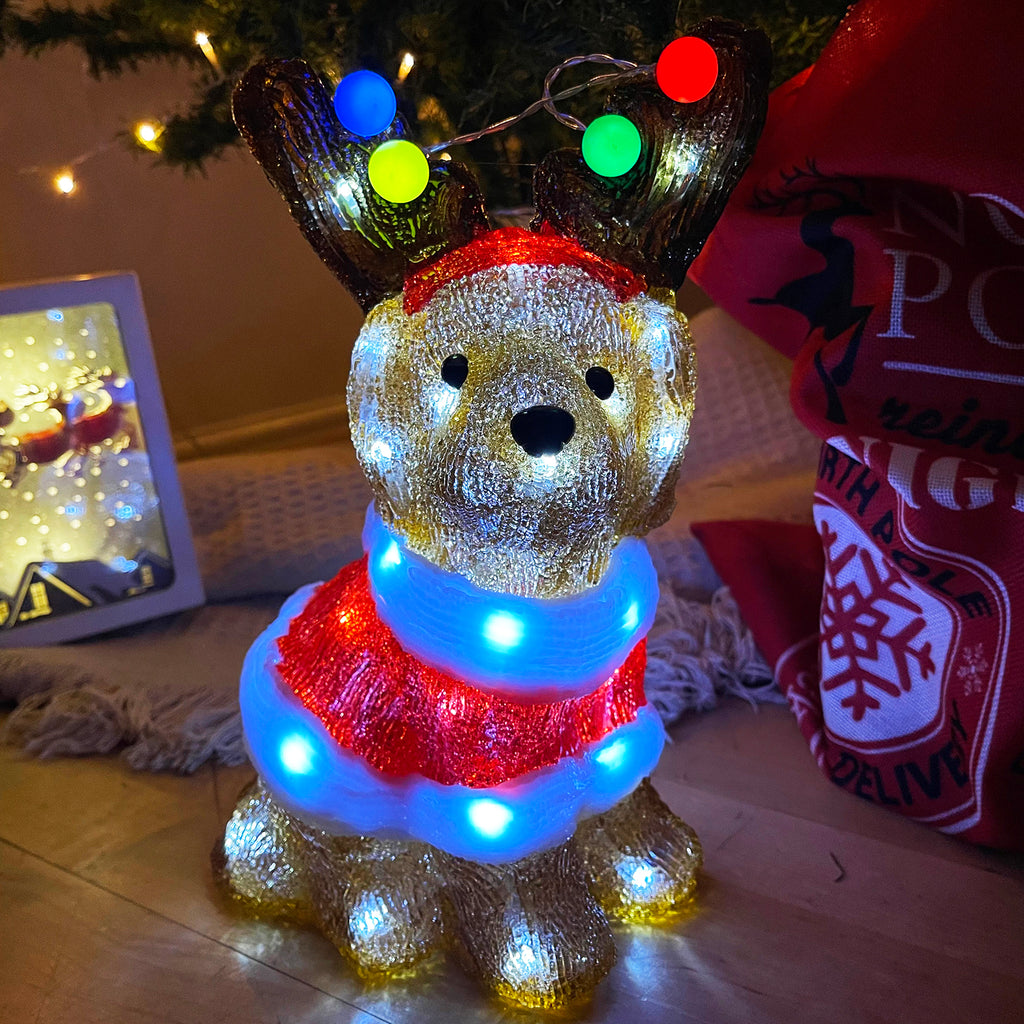 40 LED Outdoor Christmas Dog Decoration