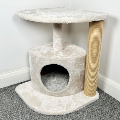 Cream Corner Cat Scratcher Tree