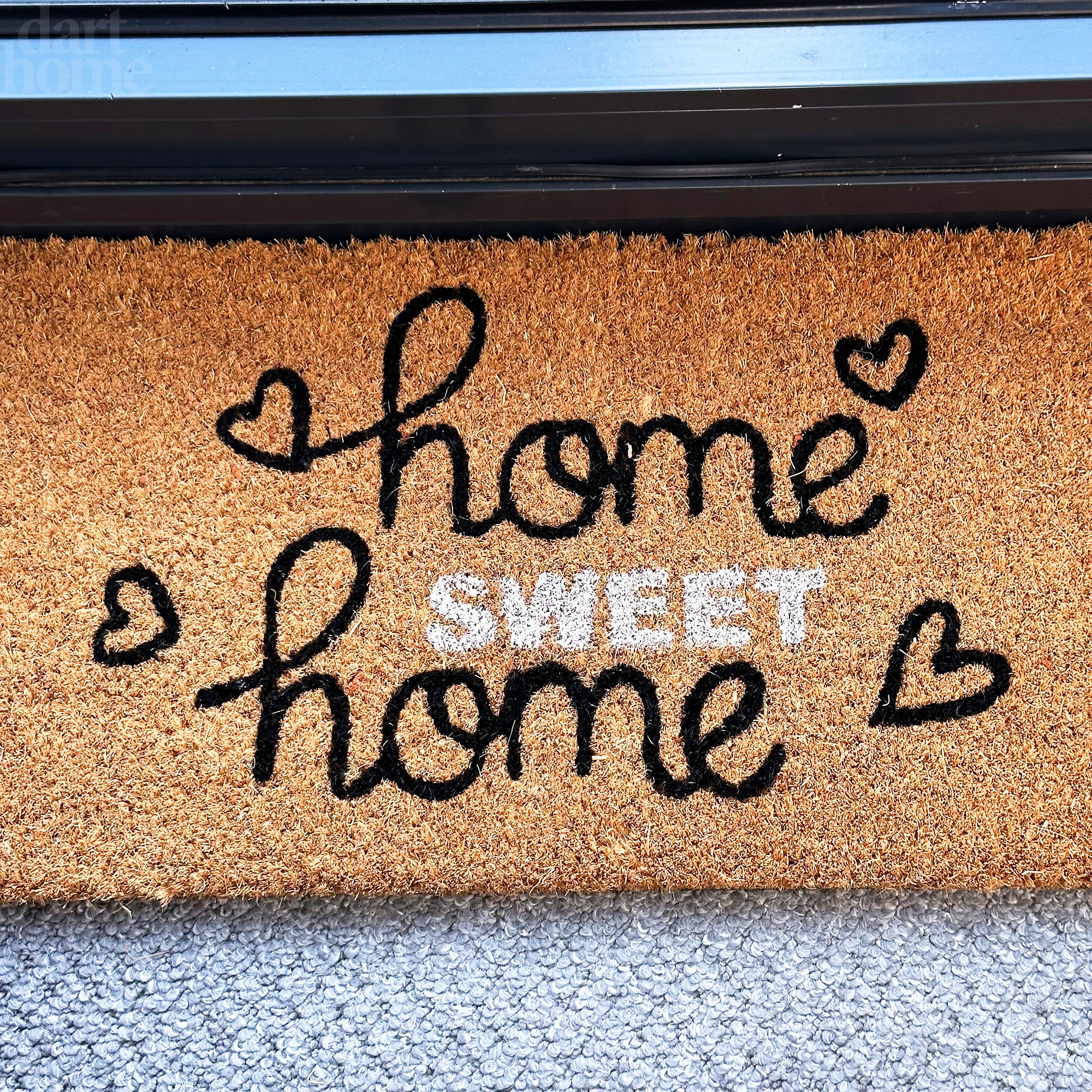 Herz-Home-Sweet-Home-Fußmatte, 75 x 25 cm