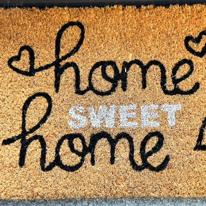 Heart Home Sweet Home Door Mat 75x25cm