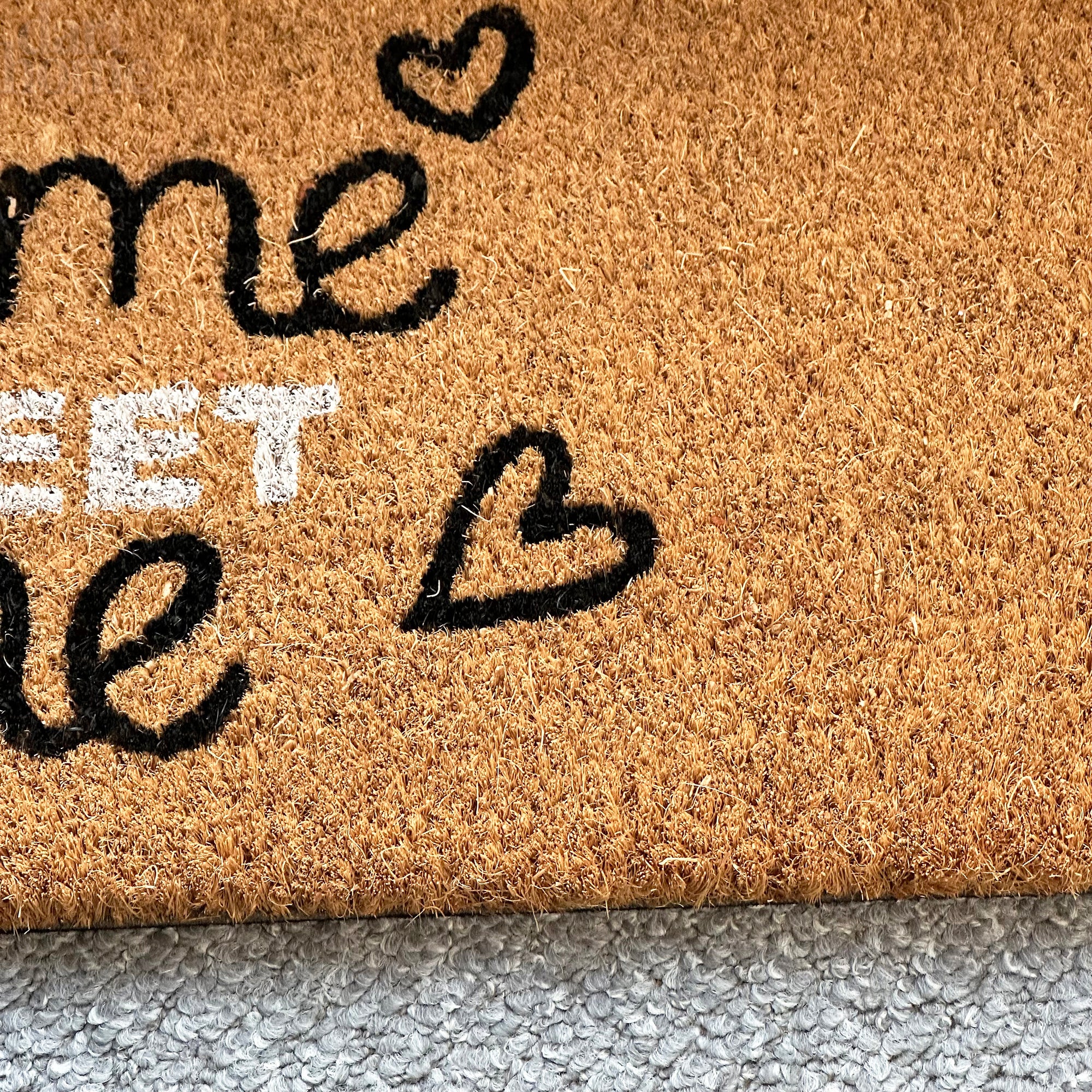 Herz-Home-Sweet-Home-Fußmatte, 75 x 25 cm