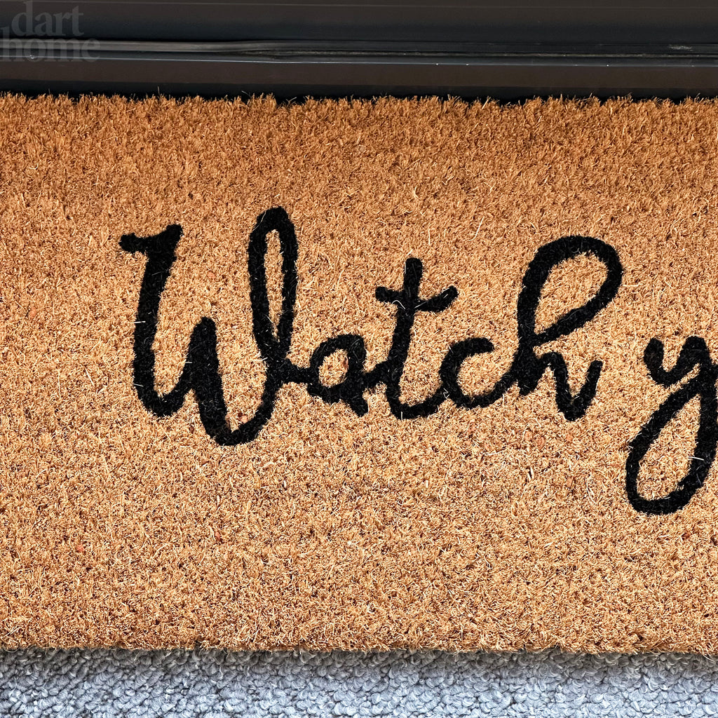 Watch Your Step Typography Door Mat 75x25cm