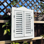 French Country Shutter Window Wall Mirror