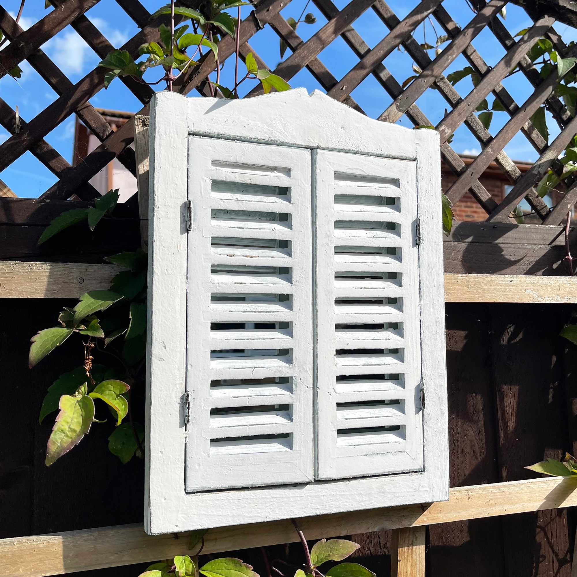 French Country Shutter Window Wall Mirror