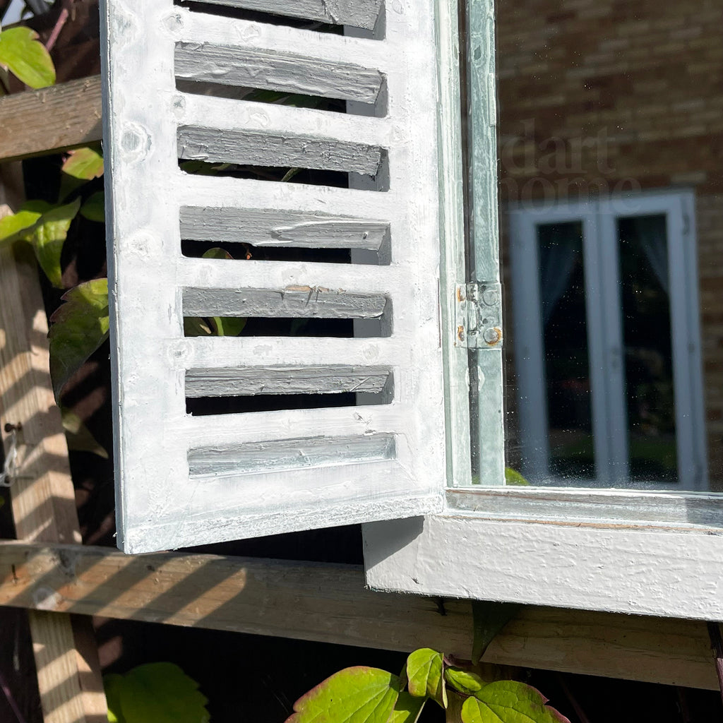 French Country Shutter Window Wall Mirror