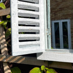 French Country Shutter Window Wall Mirror