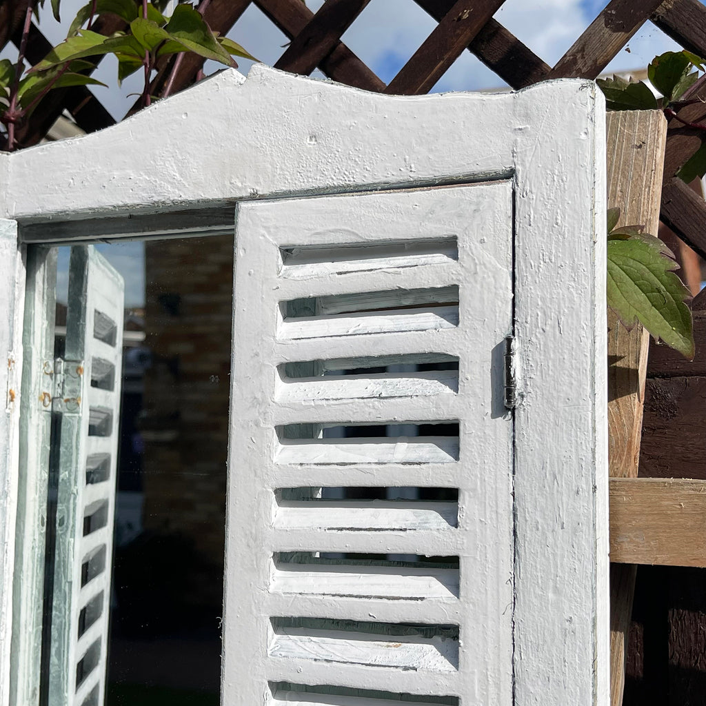 French Country Shutter Window Wall Mirror