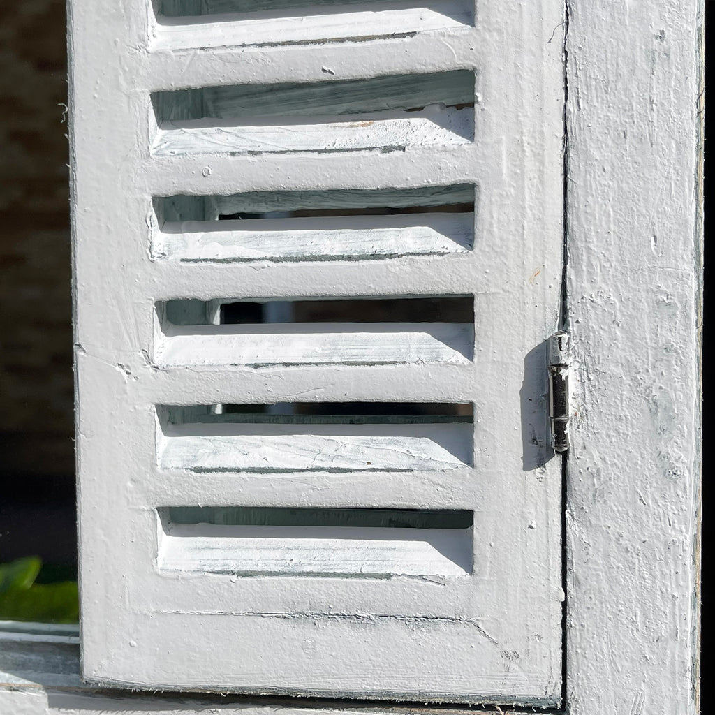 French Country Shutter Window Wall Mirror
