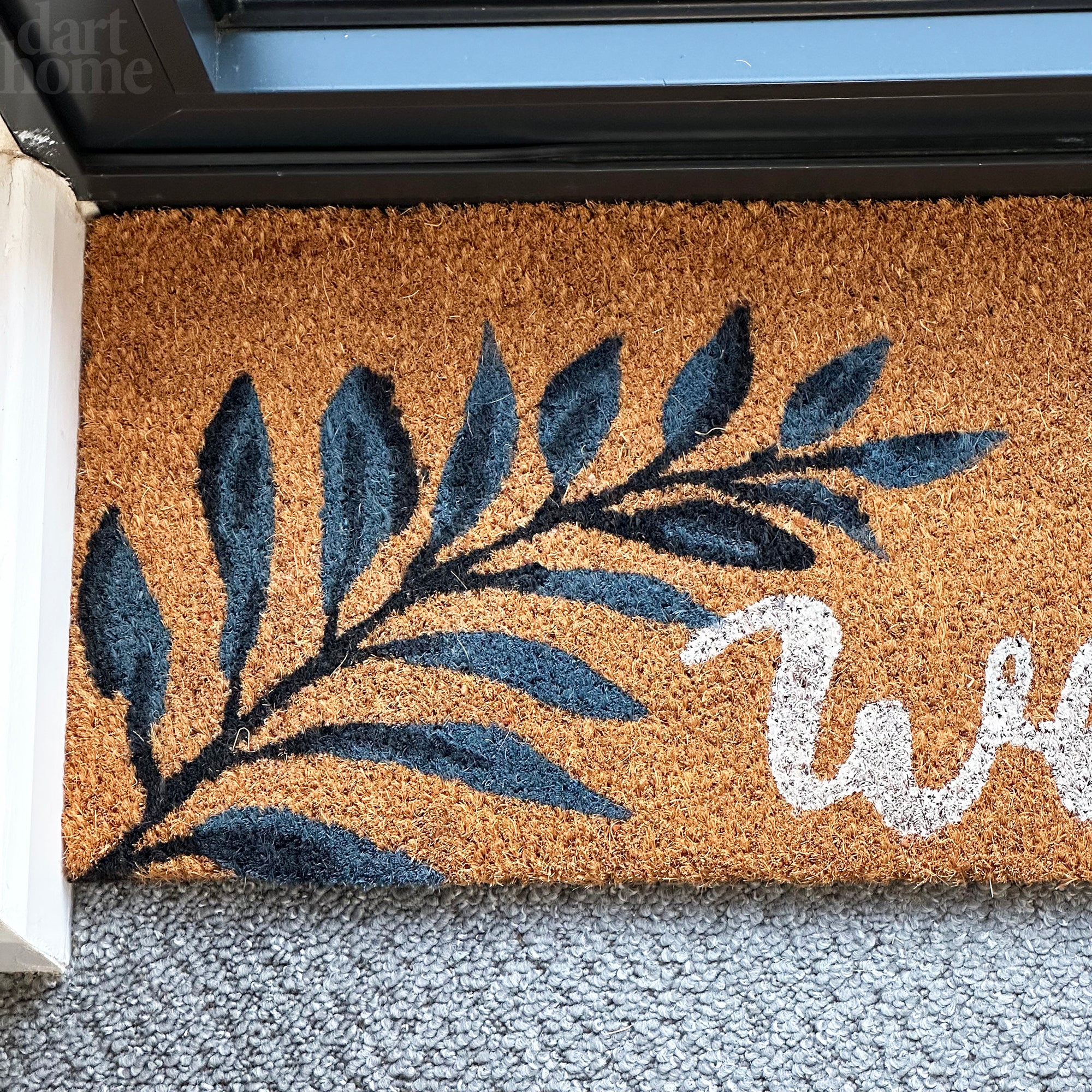 Tropische Blatt-Willkommens-Fußmatte, 75 x 25 cm