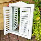 French Country Shutter Window Wall Mirror