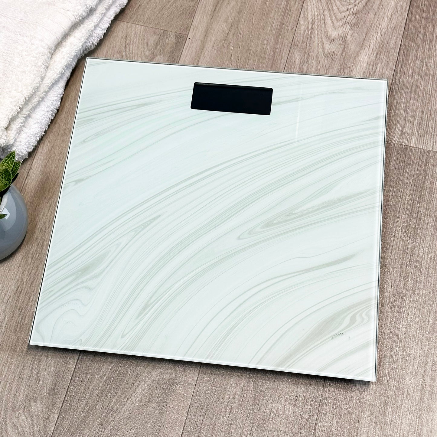 Glass Wavey Digital Bathroom Scales