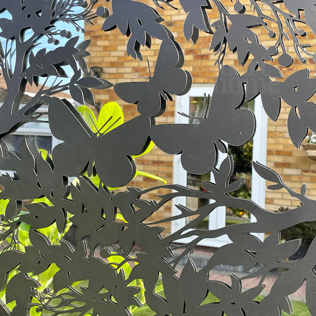 Extra Large Butterfly Garden Silhouette Mirror