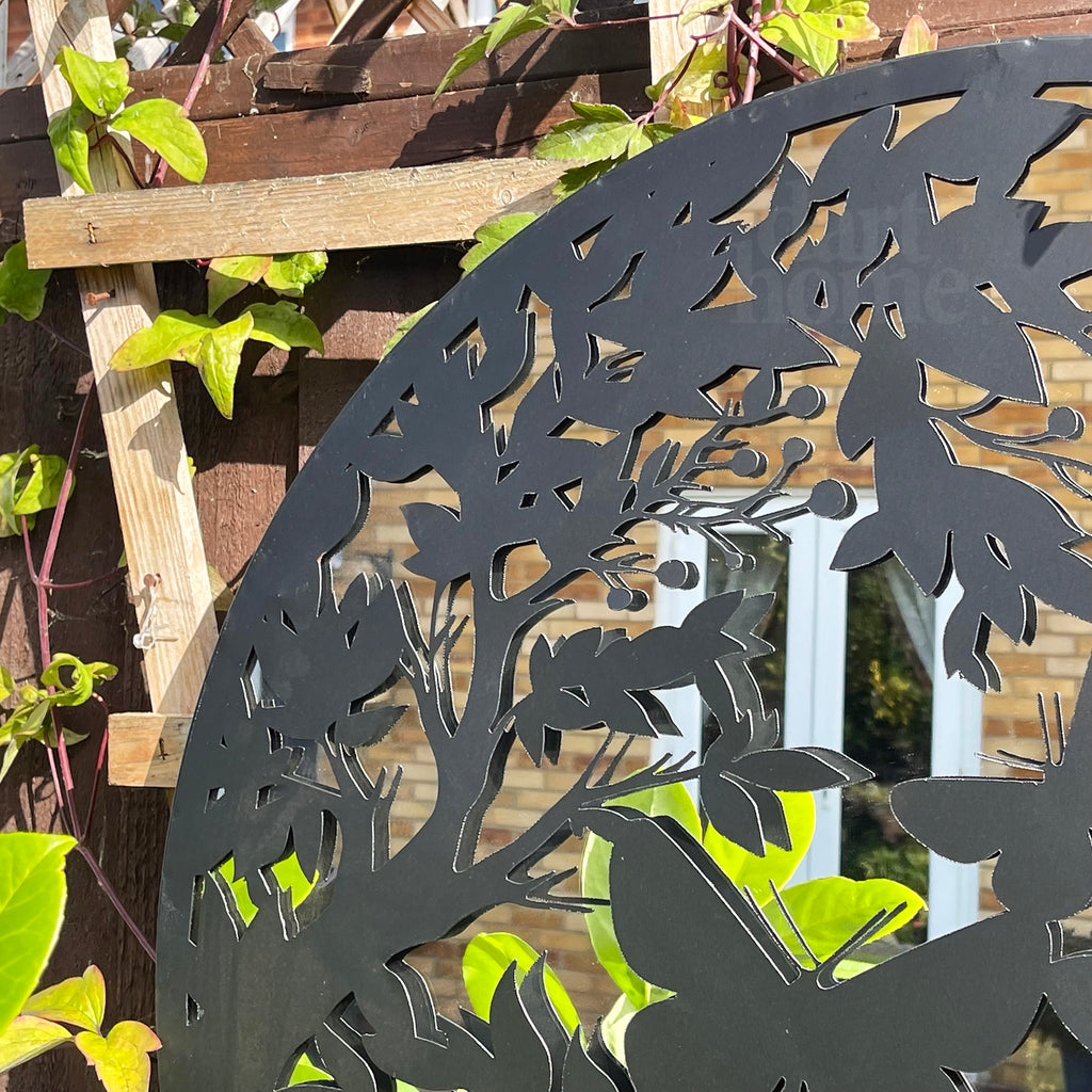 Extra Large Butterfly Garden Silhouette Mirror