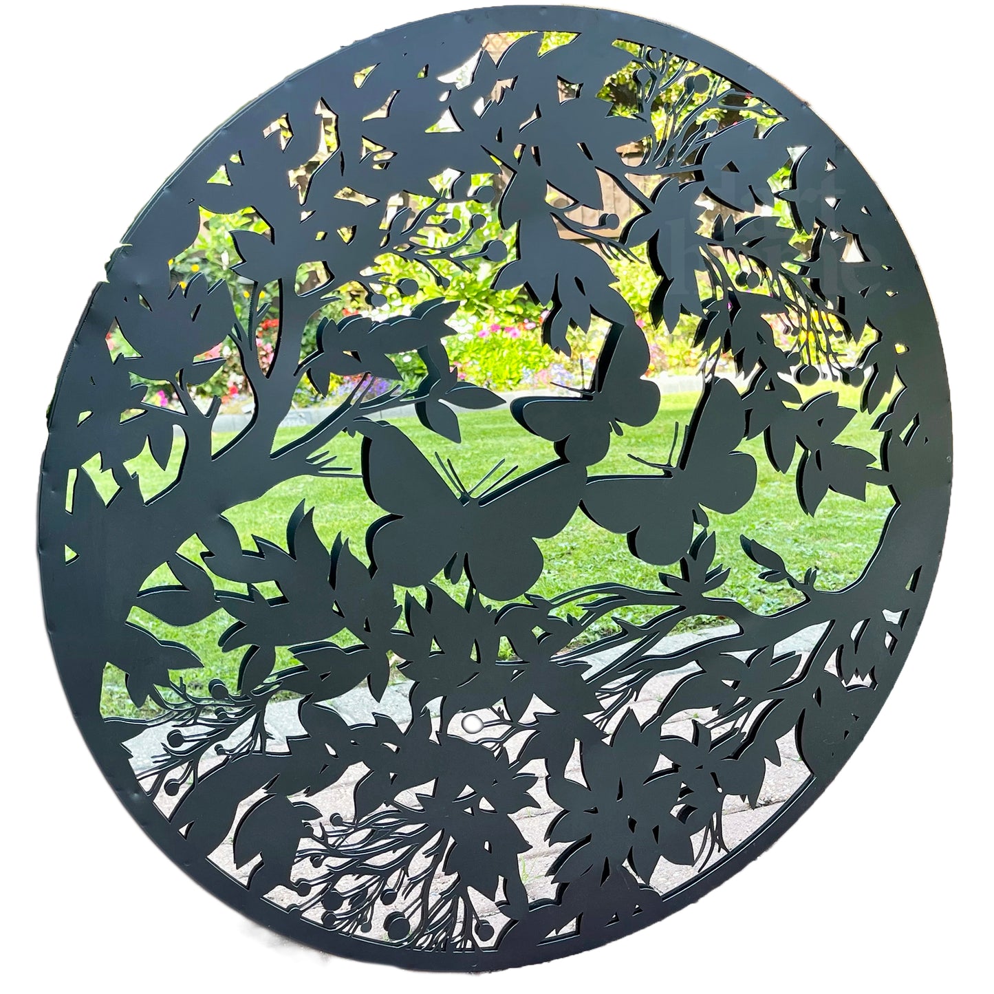 Extra Large Butterfly Garden Silhouette Mirror