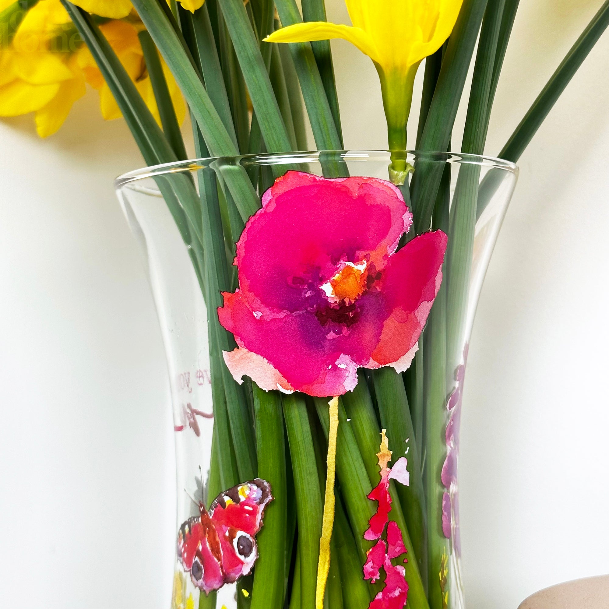 Hand Painted Glass I Love You Mum Vase