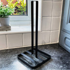 Monochrome Black Kitchen Roll Holder