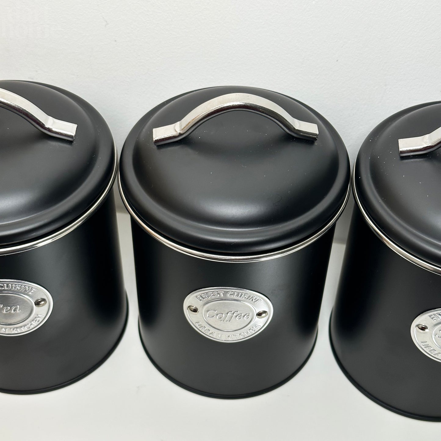 Black Tea Coffee Sugar Canisters