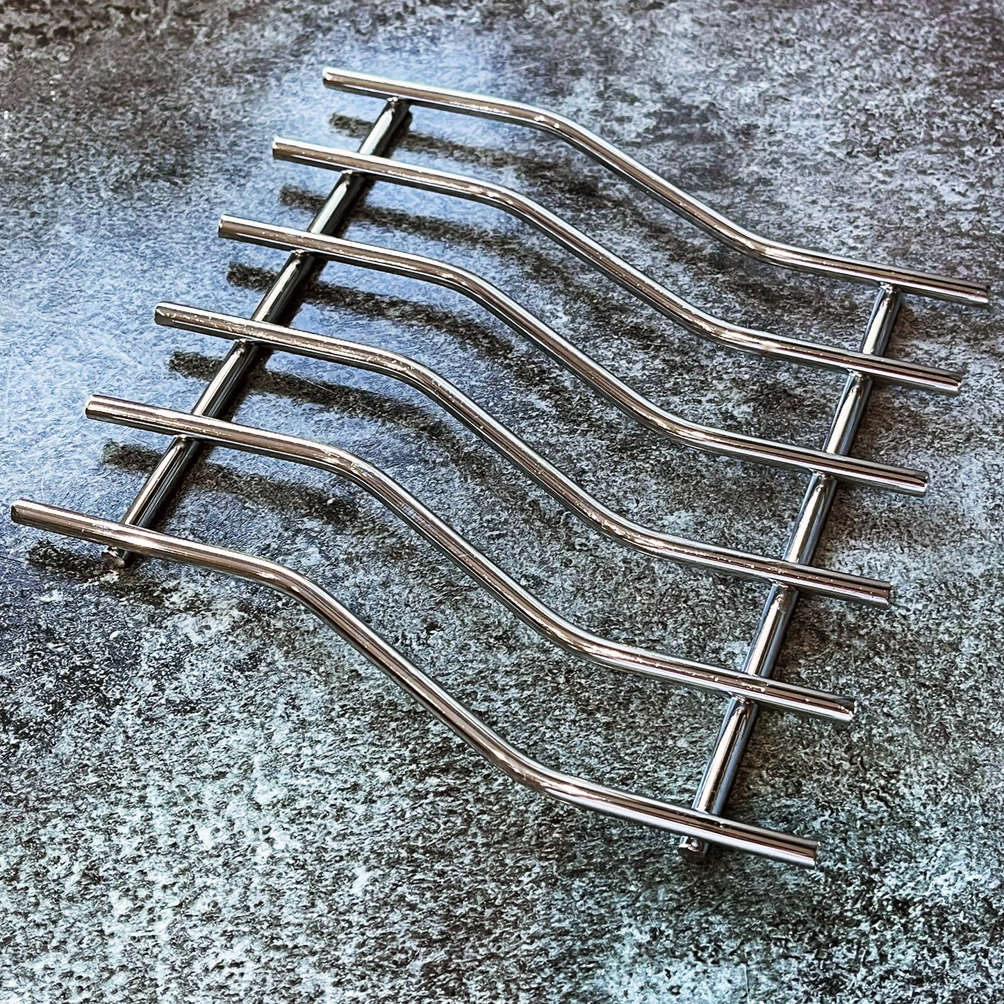 Cast Iron Chrome Wave Trivet 20cm