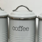 Grey Tea Coffee Sugar Canisters