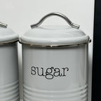 Grey Tea Coffee Sugar Canisters