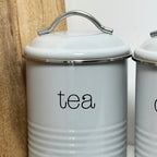 Grey Tea Coffee Sugar Canisters
