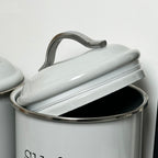Grey Tea Coffee Sugar Canisters