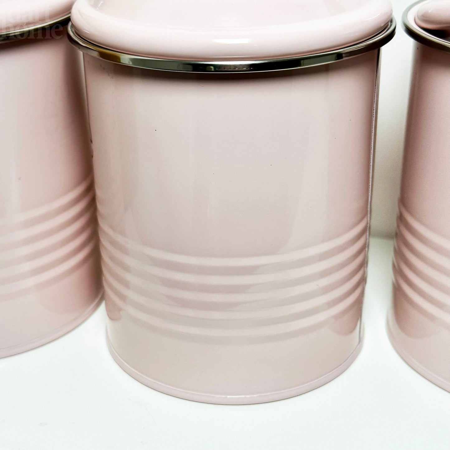 Pink Tea Coffee Sugar Canisters