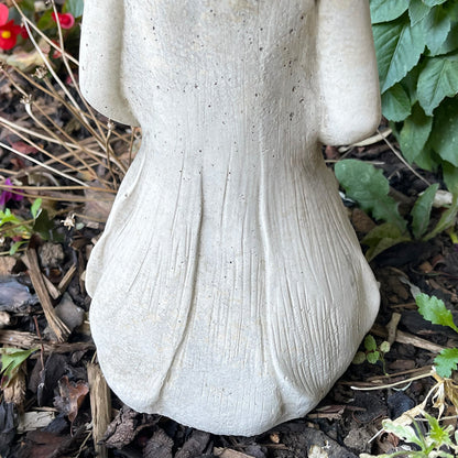 Stone Flower Girl Garden Sculpture