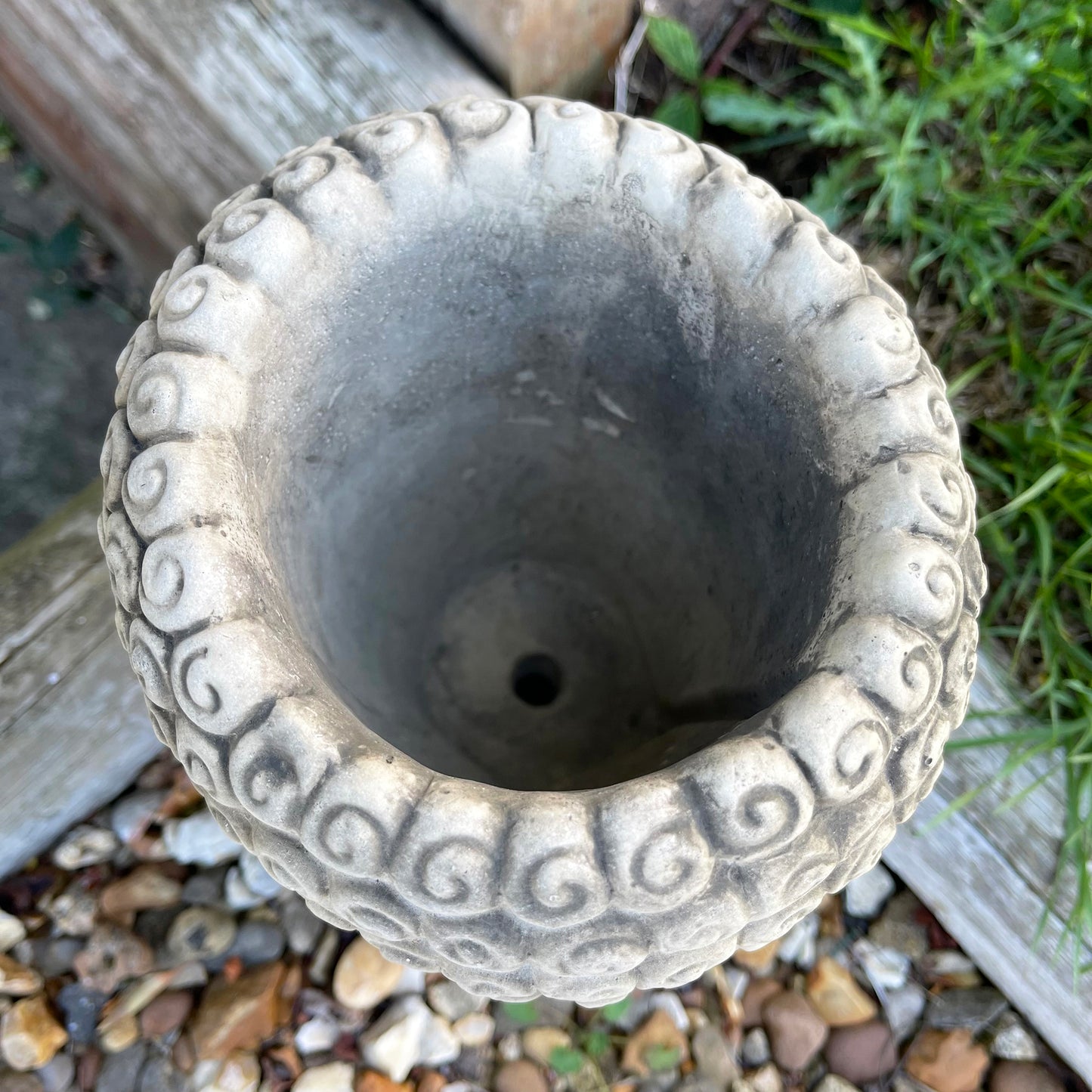 Stone Buddha Head Planter 13x23cm