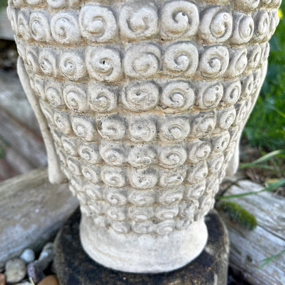 Stone Buddha Head Planter 13x23cm