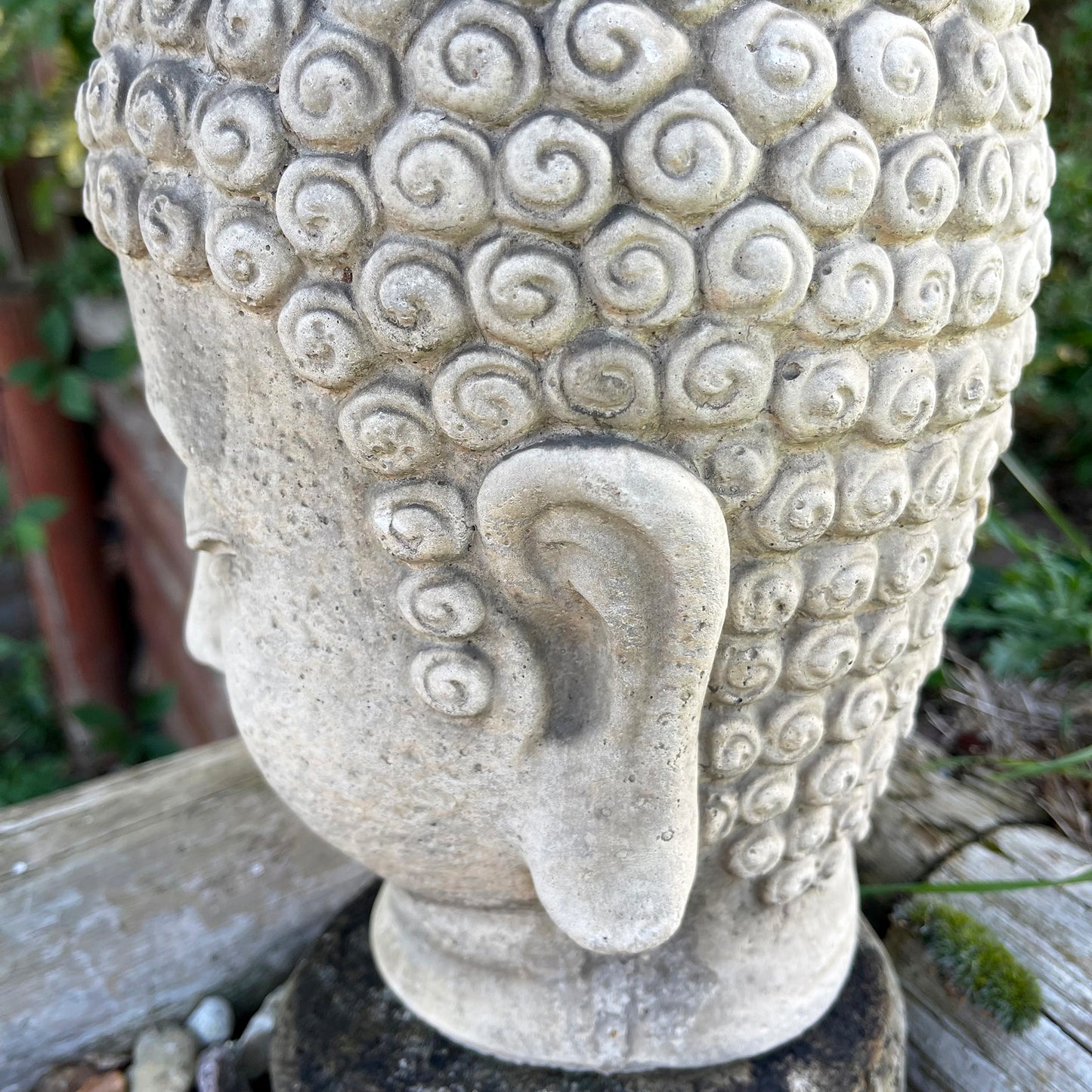 Stone Buddha Head Planter 13x23cm