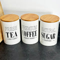 Cream Ceramic Tea Coffee Sugar Canisters