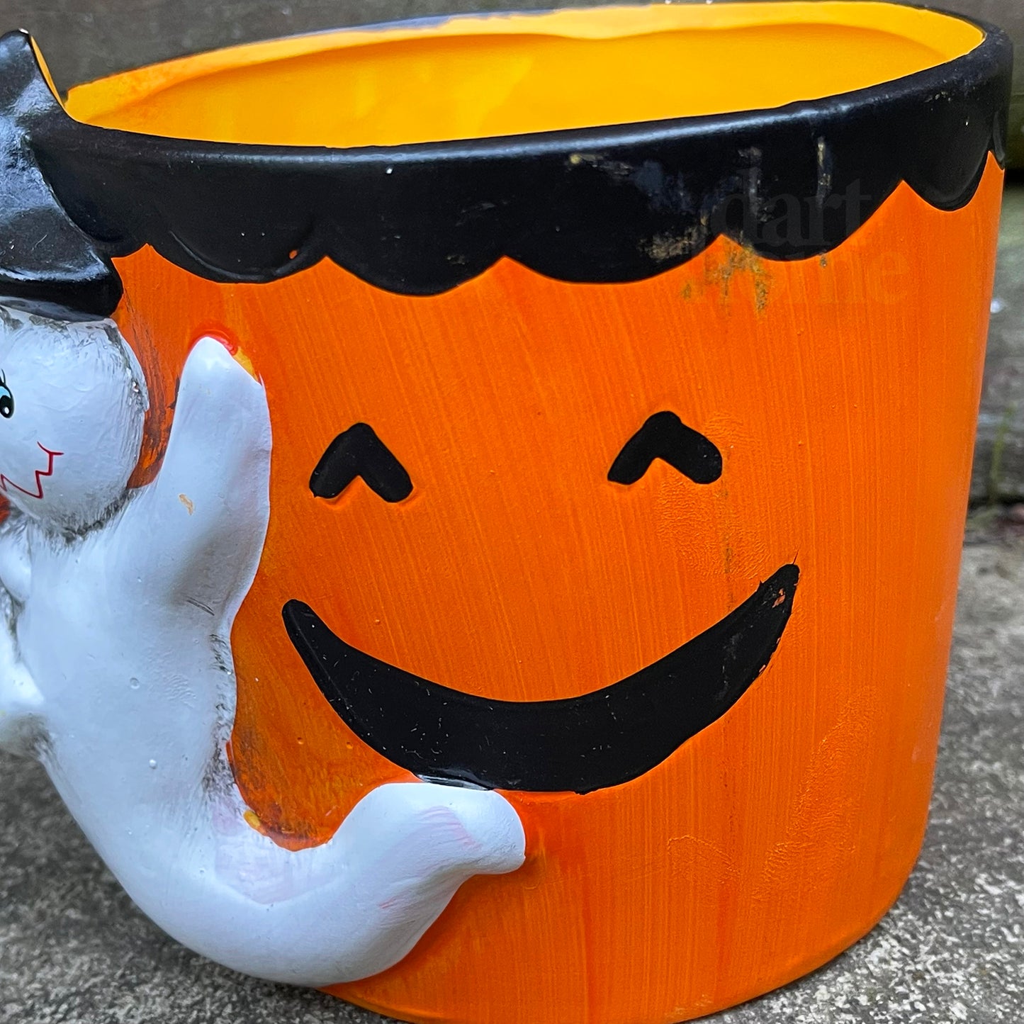 Halloween Pumpkin Ghost Plant Pot A