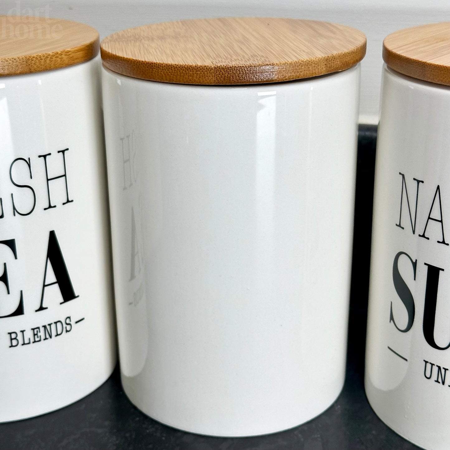 Cream Ceramic Tea Coffee Sugar Canisters