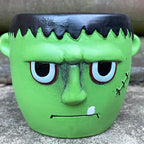 Halloween-Frankenstein-Pflanztopf aus Keramik, 12 x 10 cm