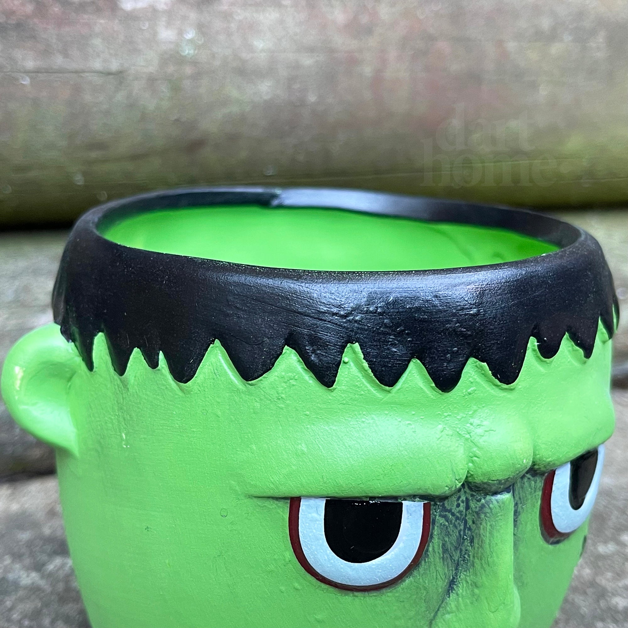 Halloween-Frankenstein-Pflanztopf aus Keramik, 12 x 10 cm