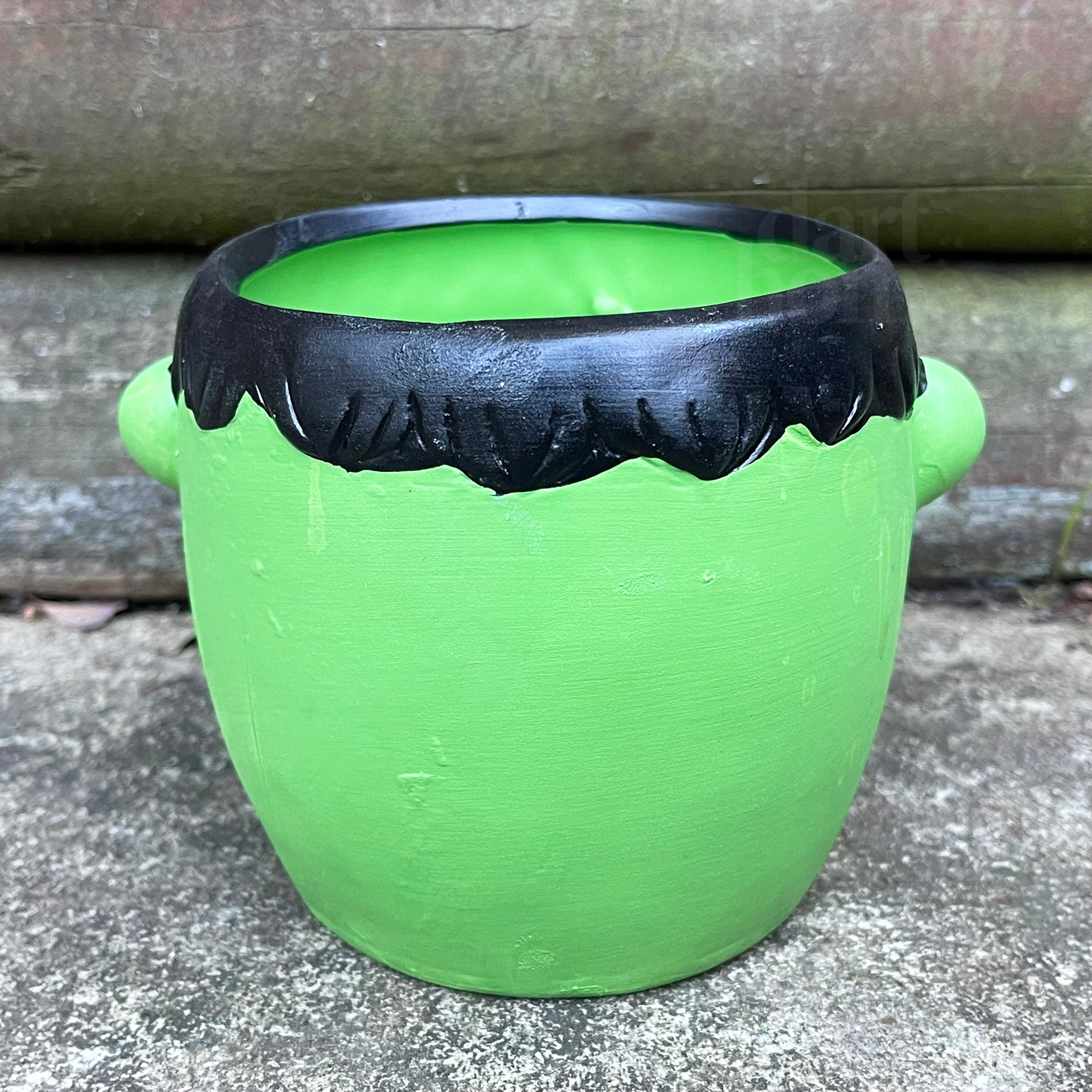 Halloween-Frankenstein-Pflanztopf aus Keramik, 12 x 10 cm