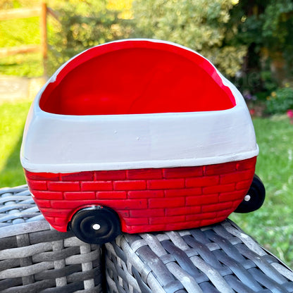 Christmas Caravan Plant Pot