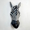 Wandmaske mit Zebrakopf, 20 cm
