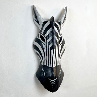 Zebra Head Wall Mask Decoration 20cm