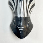Wandmaske mit Zebrakopf, 20 cm