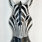 Wandmaske mit Zebrakopf, 20 cm
