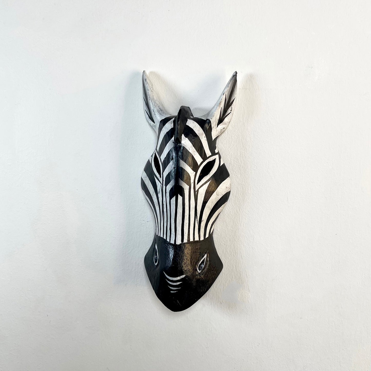 Wandmaske mit Zebrakopf, 20 cm