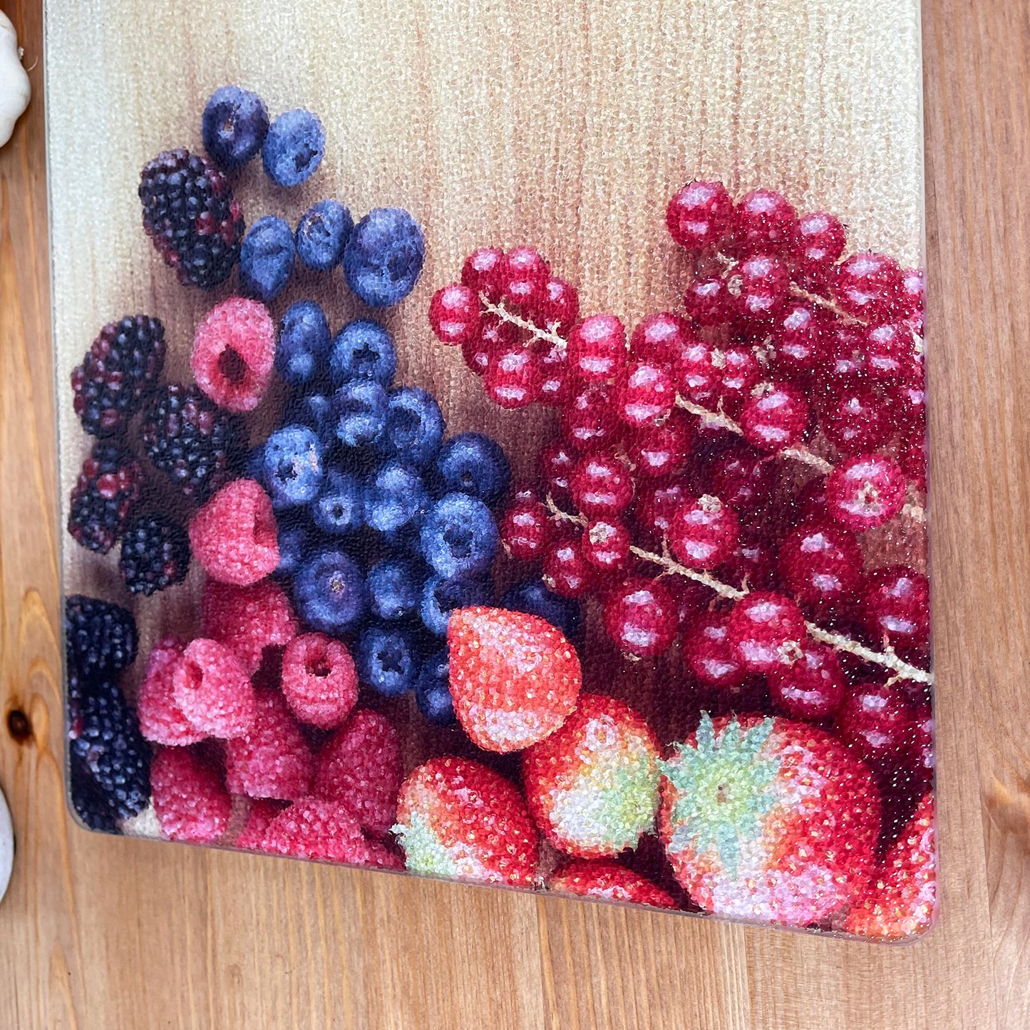 Glass Chopping Board Mixed Berries