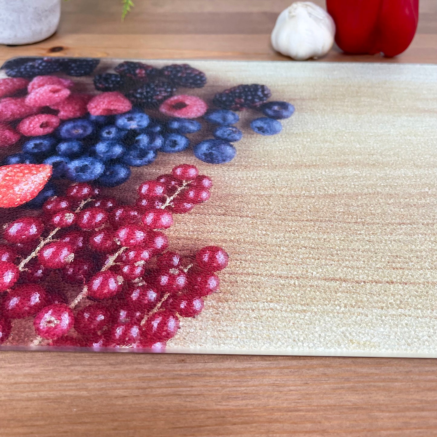 Glass Chopping Board Mixed Berries