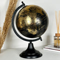 Decorative Globe On Black Metal Stand