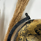Decorative Globe On Black Metal Stand