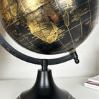 Decorative Globe On Black Metal Stand