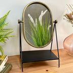 Standing Gold Oval Cheval Mirror